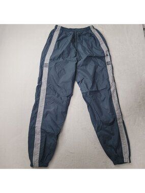 Vintage Y2K Adidas Windbreaker Men's Light Blue Athletic Track Pants Size M